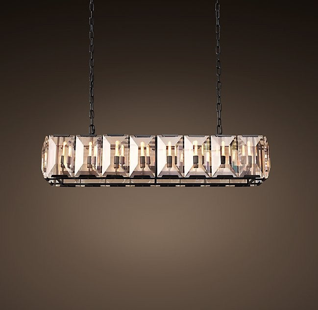 American- 16 Lights Square Crystal Chandelier