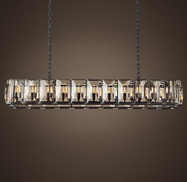 American- 22 Lights Square Crystal Chandelier
