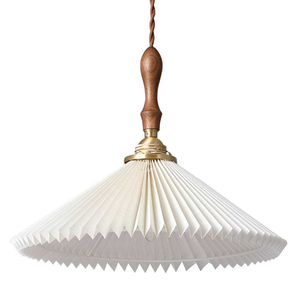 Classic Pleated Shaped LED White Nordic Chandelier
