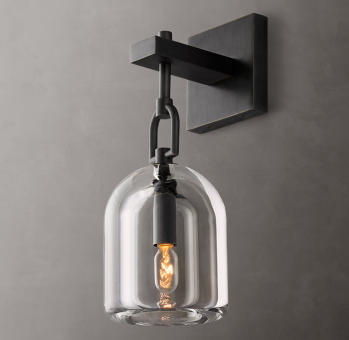 Botanist Cloche Wall Light, Bedroom Wall Sconce, detail 18