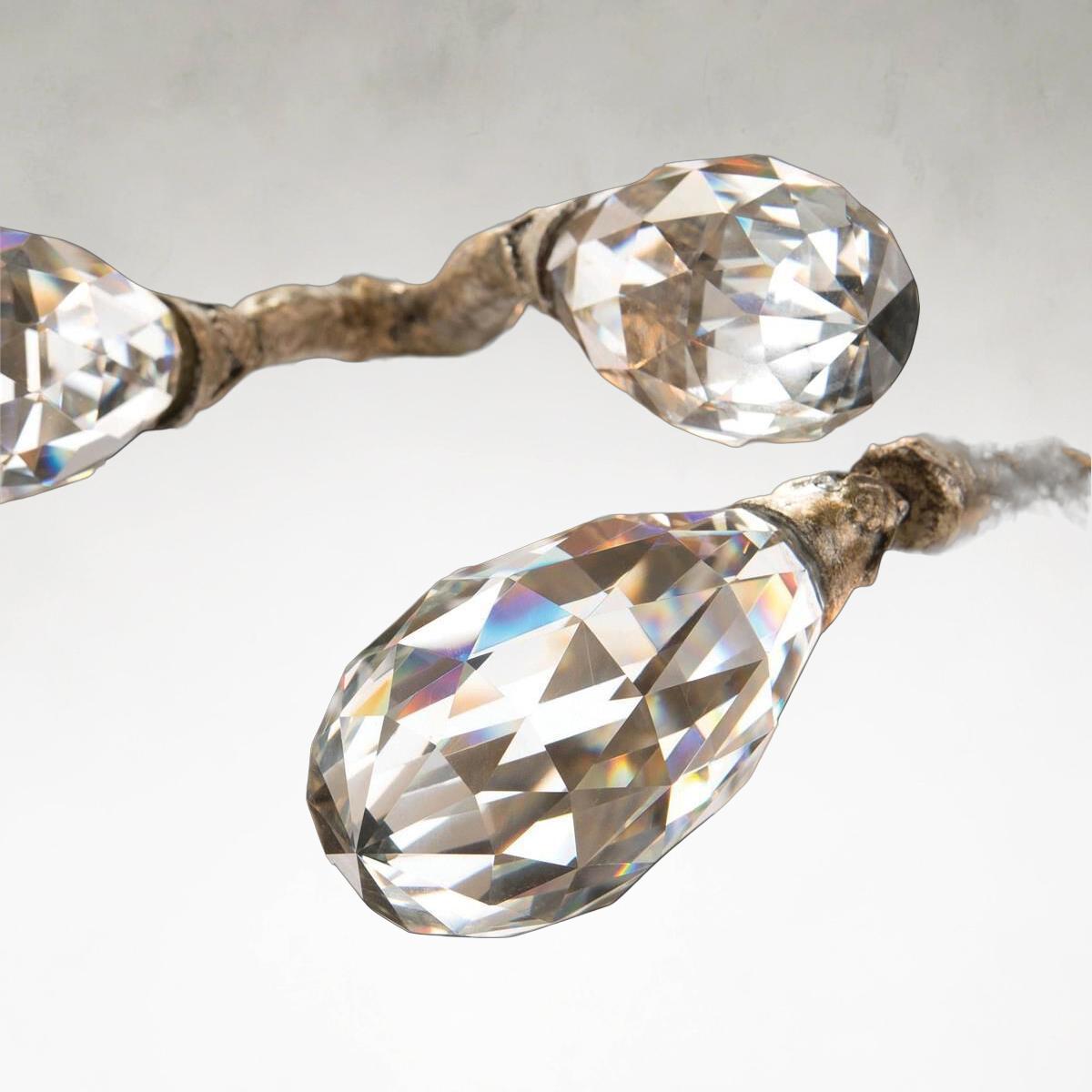 Sprouting 10-Light 39-Inch Vintage Silver Chandelier Ceiling Fi x ture
