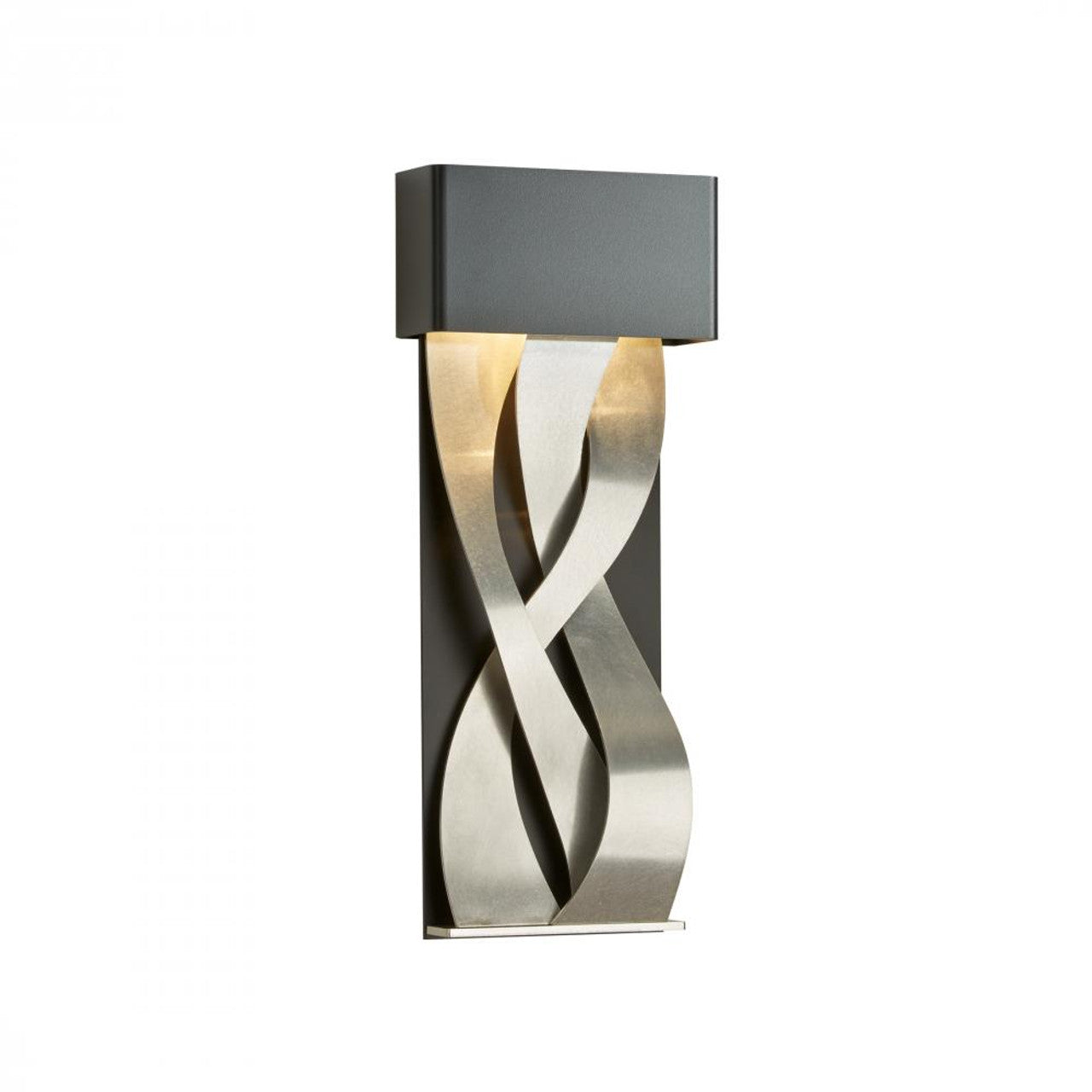 Tress Wall Light, 1-Light, LED, Black, Soft Gold, 23"H, Hardwired Wall Sconce, 9.5"W x 22.9"H