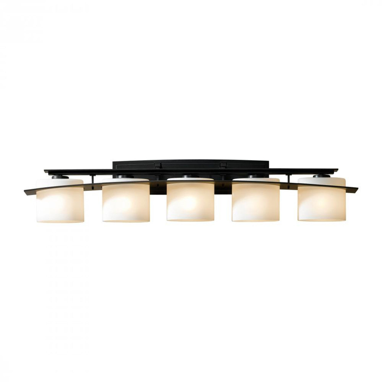 Arc Ellipse Bathroom Vanity, 5-Light, Soft Gold, Opal Glass, 42"W, Bathroom Vanity Light, 41.9"W x 8"H