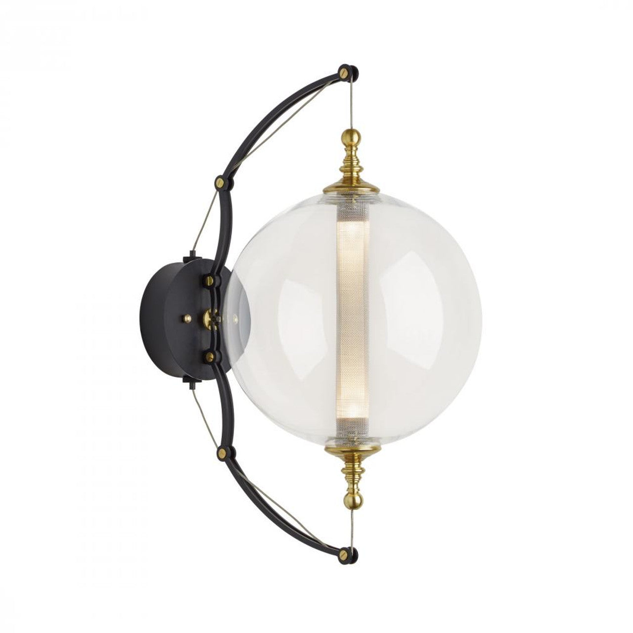 Arc Ellipse Bathroom Vanity, 5-Light, Soft Gold, Opal Glass, 42"W, Bathroom Vanity Light, detail 2