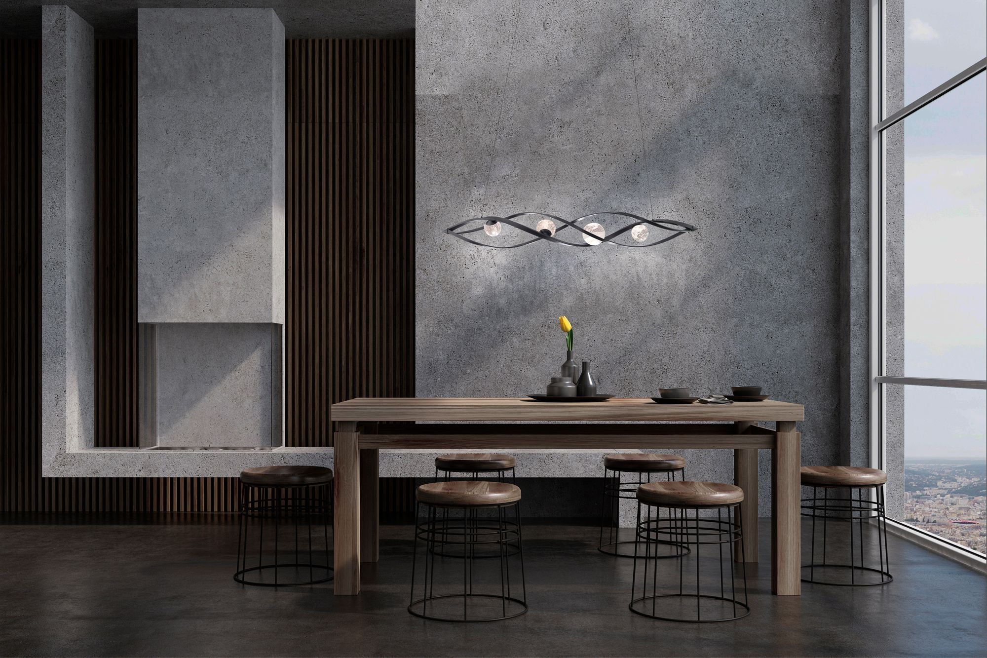 Slipstream 4-Light LED Linear Pendant