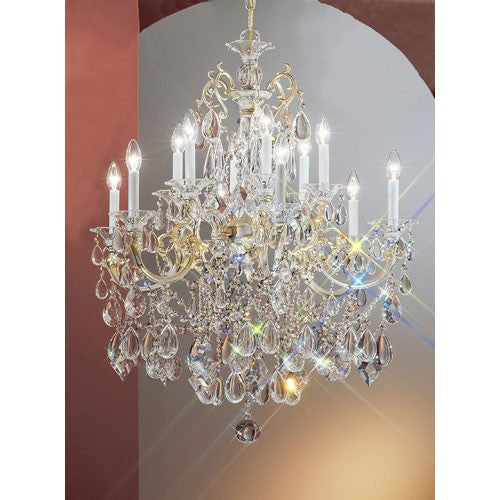 Via Venteo Champagne Pearl Twelve-Light Chandelier
