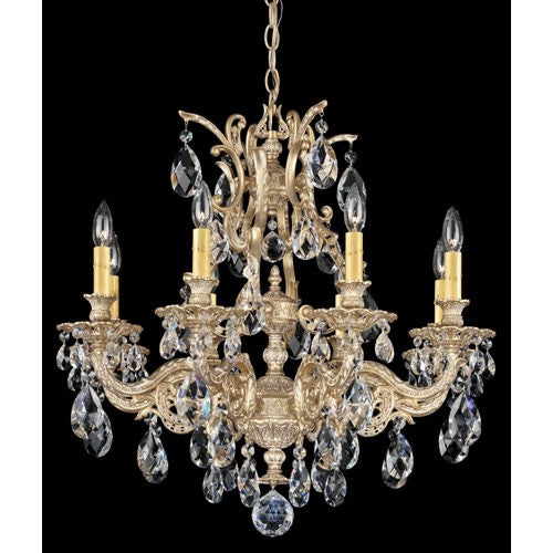 Sophia Parchment Gold Eight-Light X Chandelier