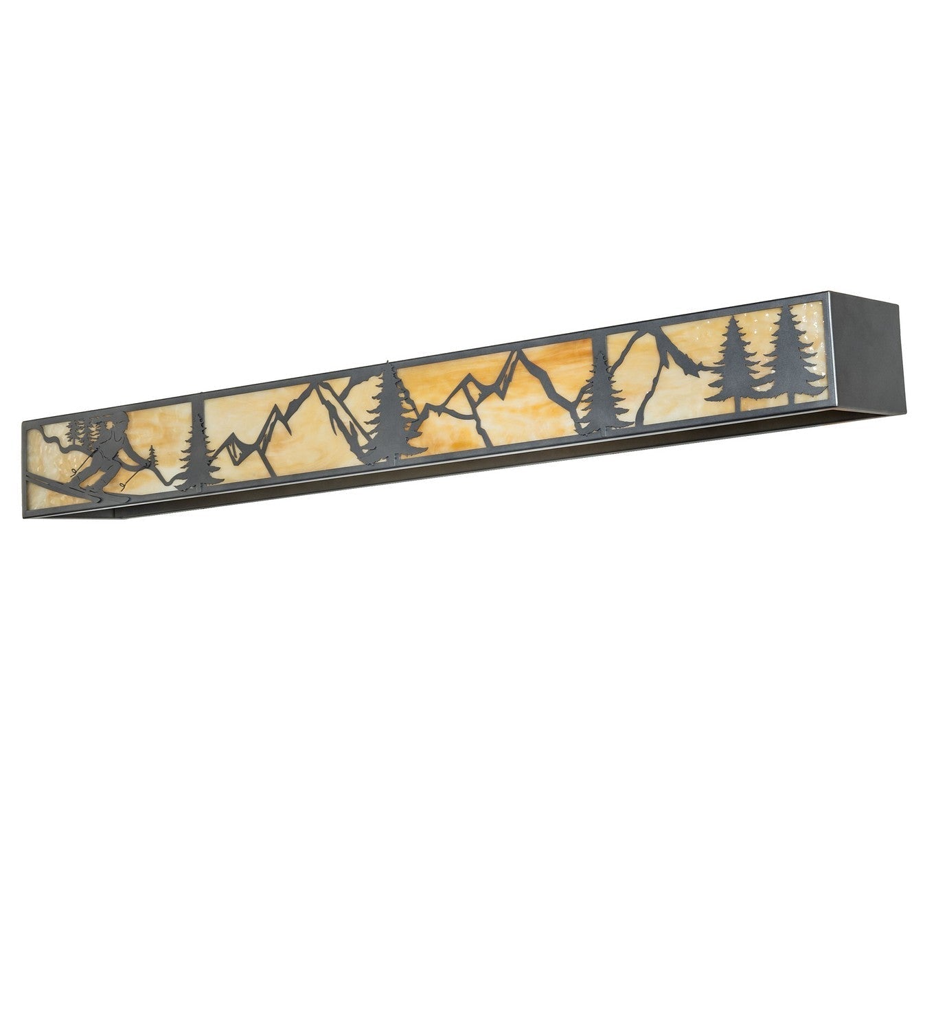 Skier 63 Inch 8-Light 6.50" Pewter Wall Sconce detail view 2