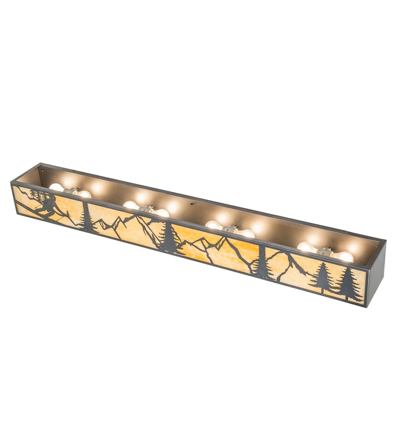 Skier 63 Inch 8-Light 6.50" Pewter Wall Sconce detail view 3
