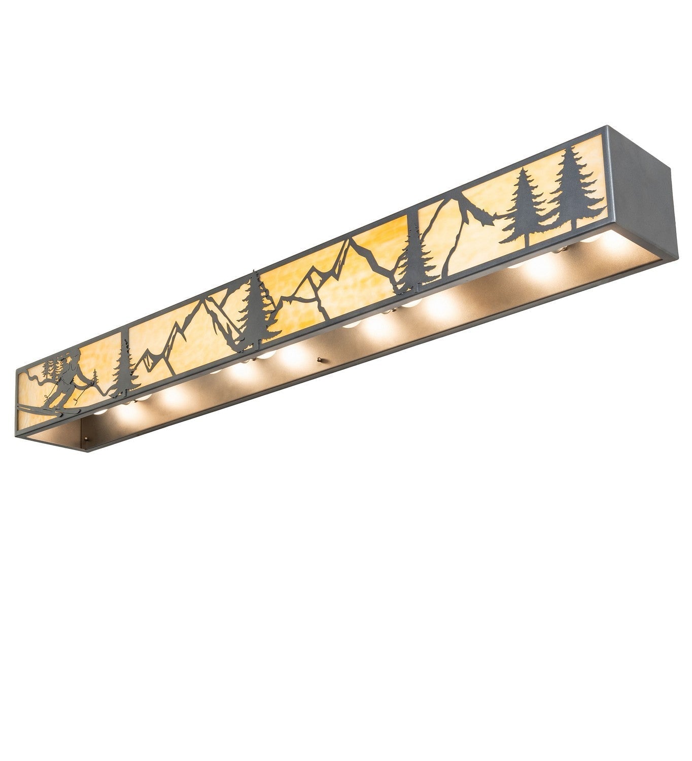 Skier 63 Inch 8-Light 6.50" Pewter Wall Sconce detail view 5
