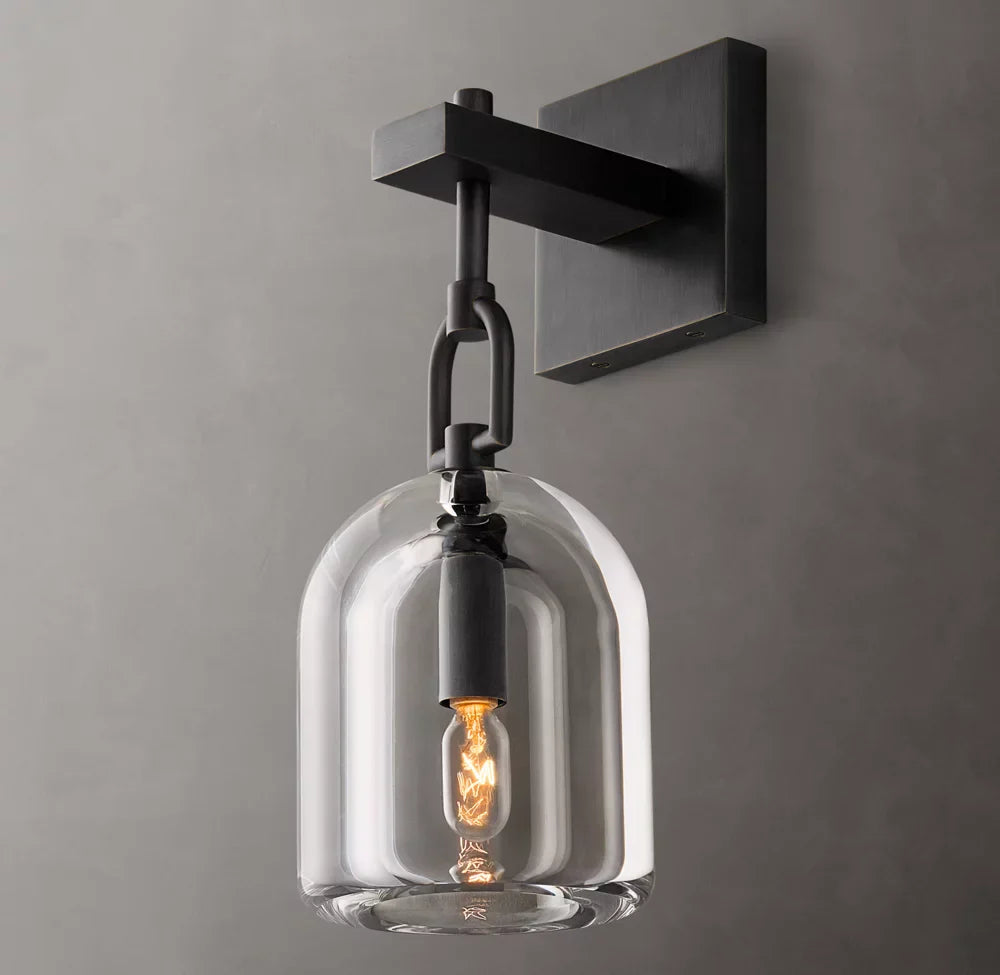 Botanist Cloche Wall Light, Bedroom Wall Sconce, detail 3