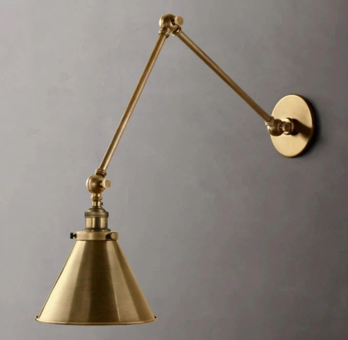 20th Century Library Style Double Wall Light, Hardwired Wall Sconce, detail 4