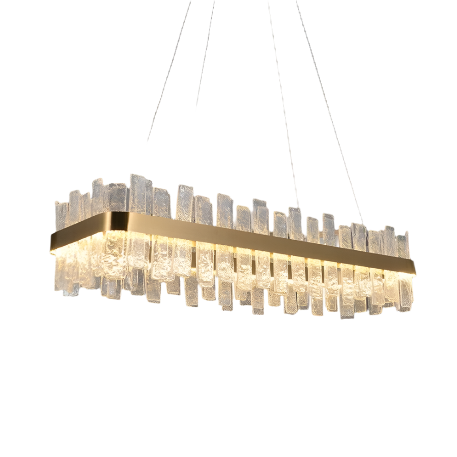 Ariano Frosted Glass Dining Room Chandelier detail view 8