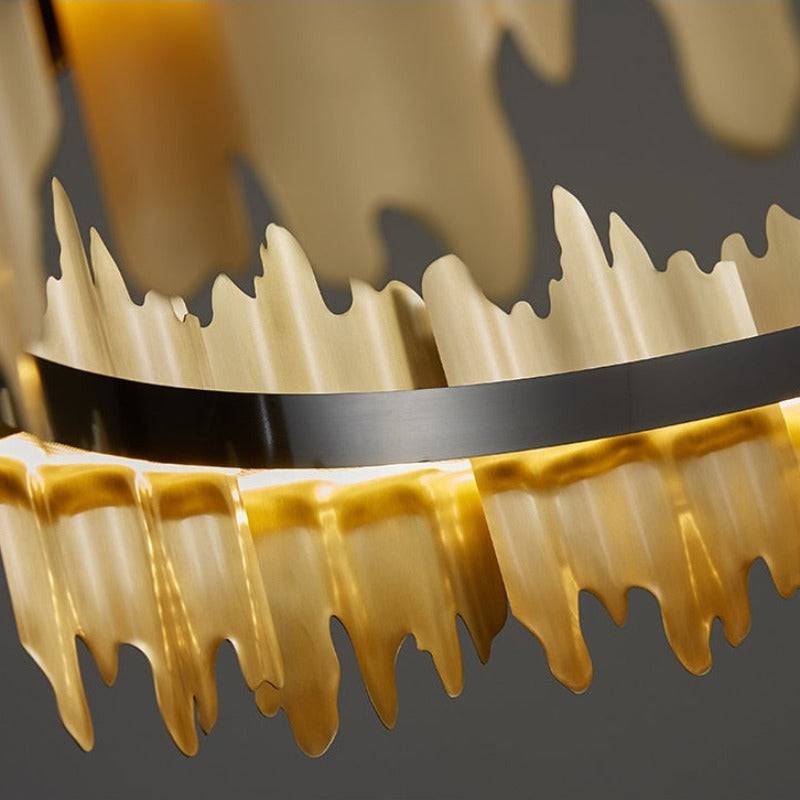 Nera 2-Tier Brushed Brass Modern Chandelier