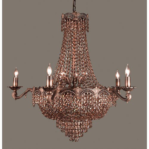 Regency II Roman Bronze Eight-Light Chandelier