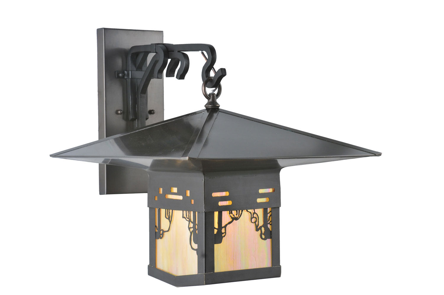 Seneca 1-Light 18.00" Craftsman Brown Wall Sconce front view