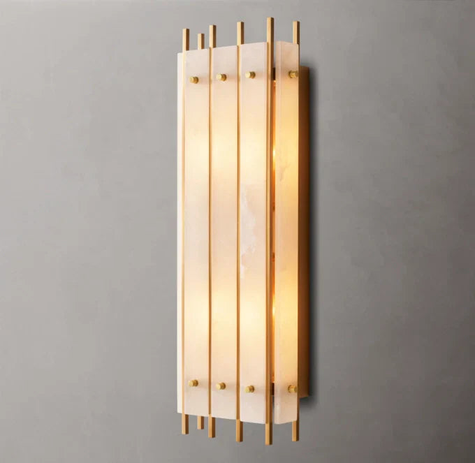 San Marco Alabaster Grand Box Sconce, Bedroom Wall Sconce, detail 17