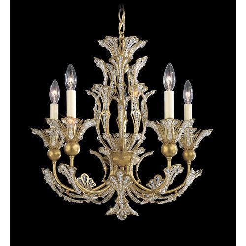 Rivendell New Heirloom Gold Five-Light Chandelier