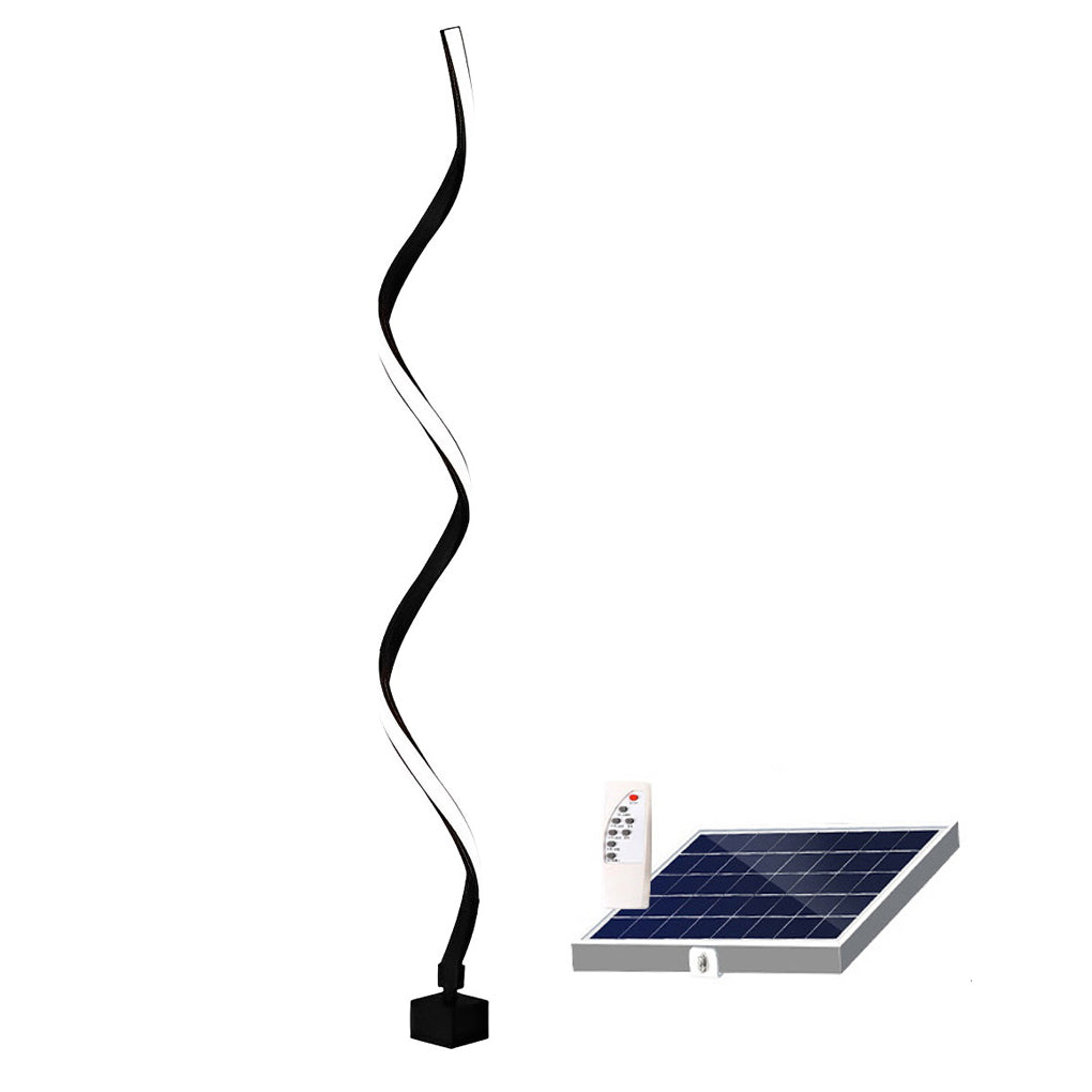 Creative Twisted Seaweed Shaped Waterproof LED Contemporary Solar Lawn, lighting fixture, detail angle 12, Tianguang Select