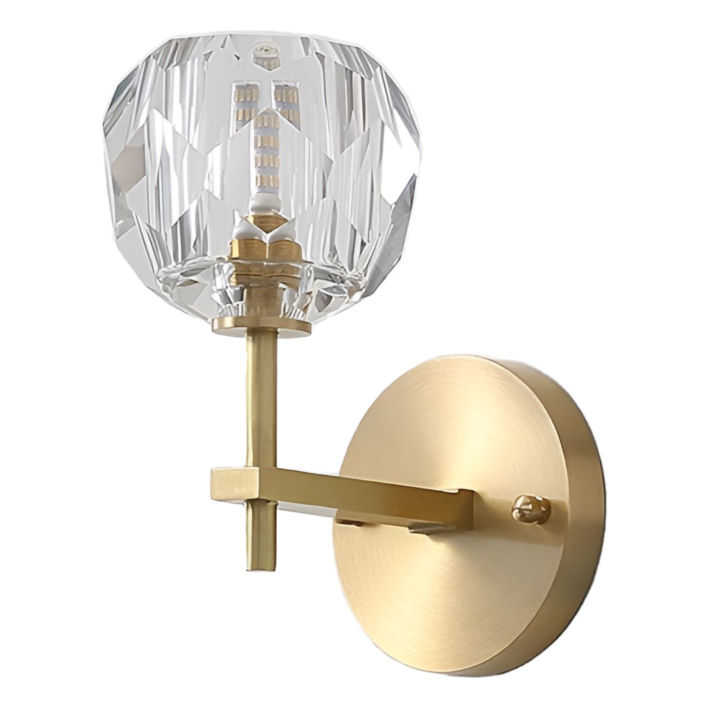 Ball-shaped LED Crystal Gold Postmodern Plug in Sconce Lighting Wall Light - Wall Lamp, Plug-In Wall Sconce, detail 13