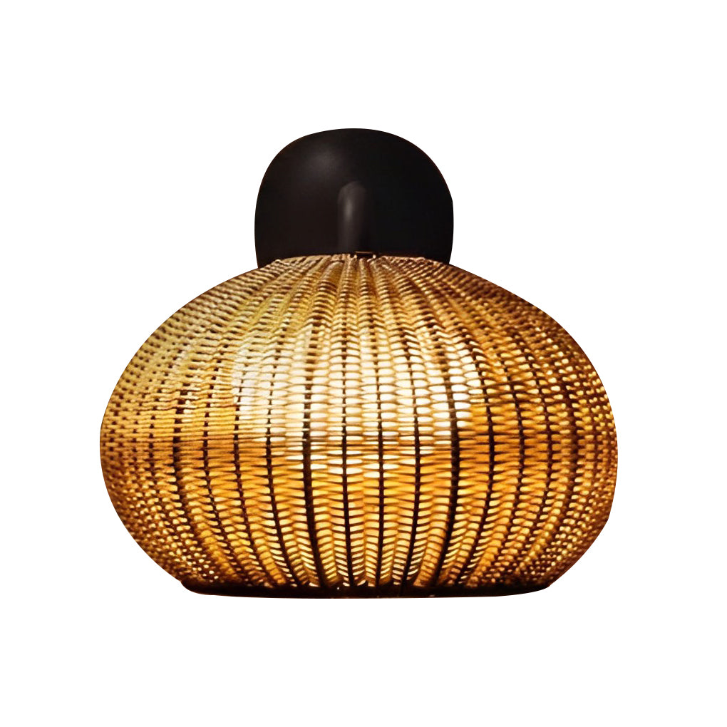 Lantern Shaped Waterproof Rattan Outdoor Chandelier