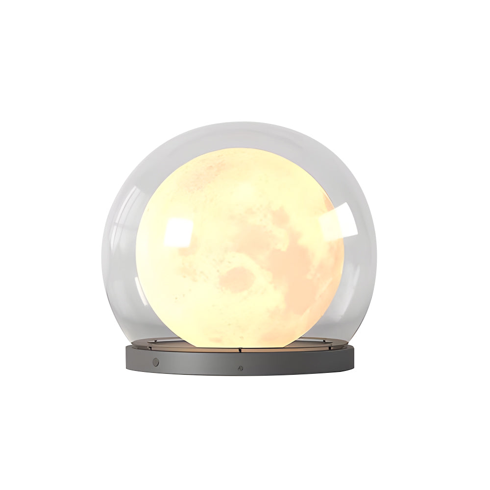 Solar Bubble Lunar Post Light Waterproof Globe Outdoor