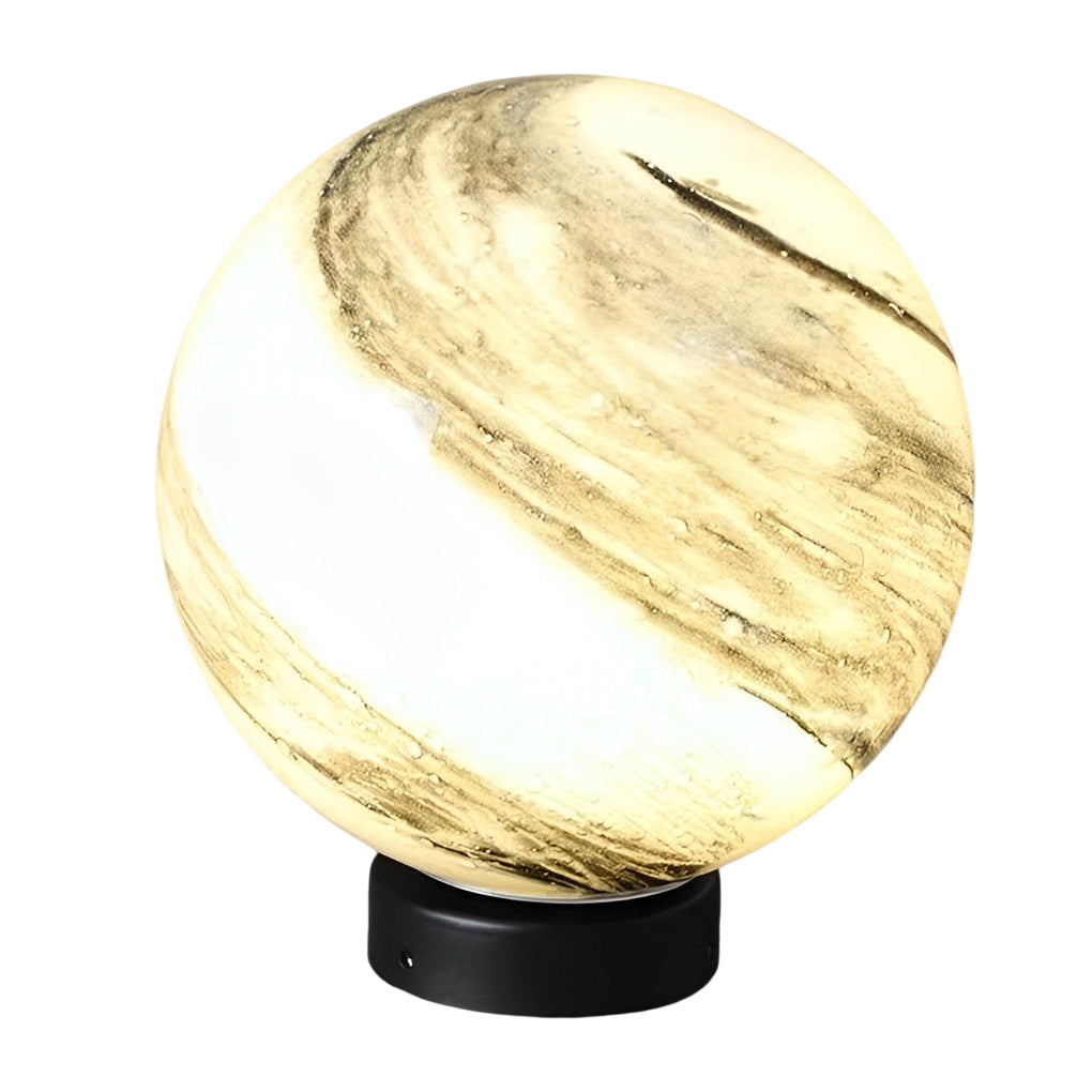 Circular Glass Planets Design Waterproof Contemporary Exterior Fence Post Lights, Outdoor Wall Light, detail 9