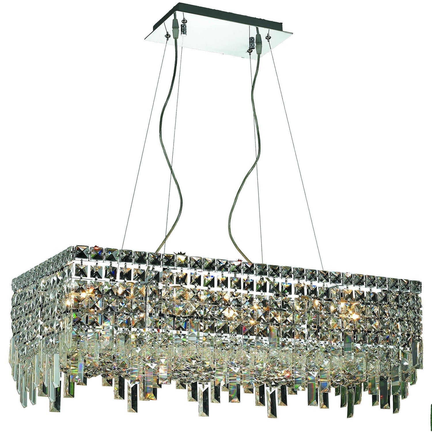 Chrome Sixteen-Light 14-Inch Island Pendant with Royal