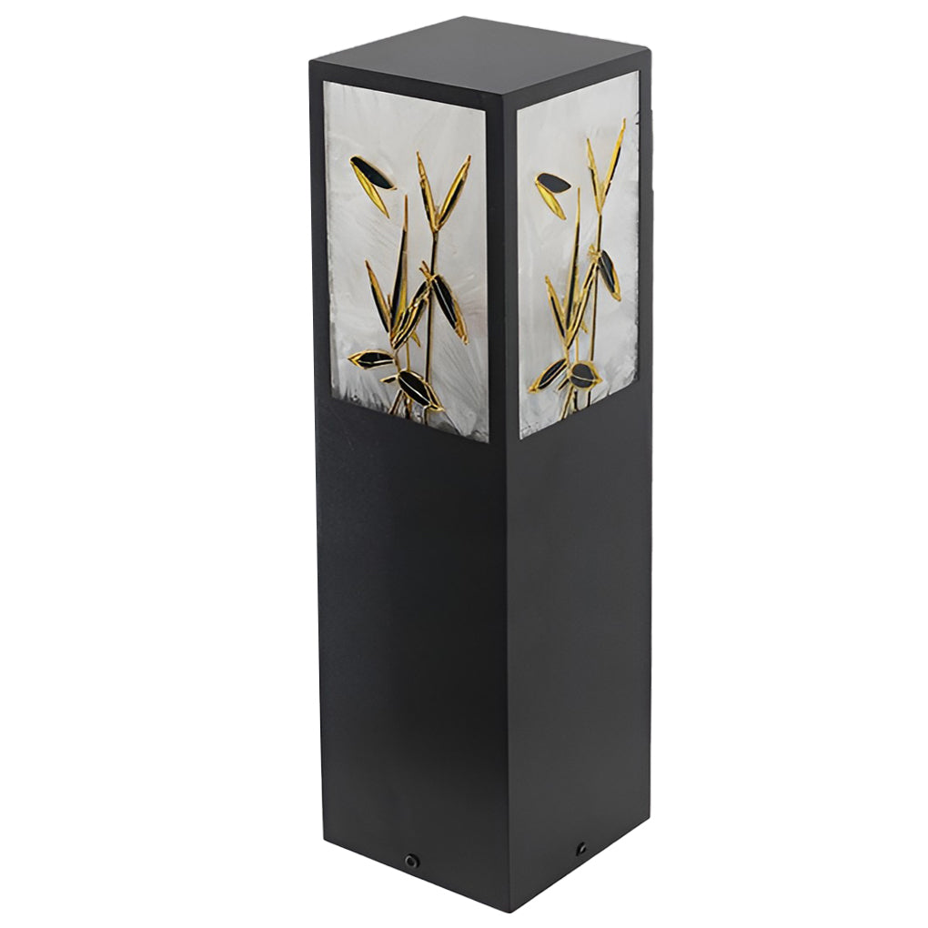 Square Landscape Pattern LED Vintage Solar Exterior Path Lights Post Lights, Outdoor Wall Light, detail 8