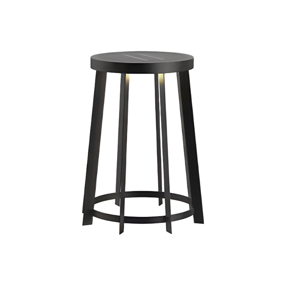 Circular Stool Multifunctional Waterproof LED Black Contemporary Solar Lights, Outdoor Wall Light, detail 9