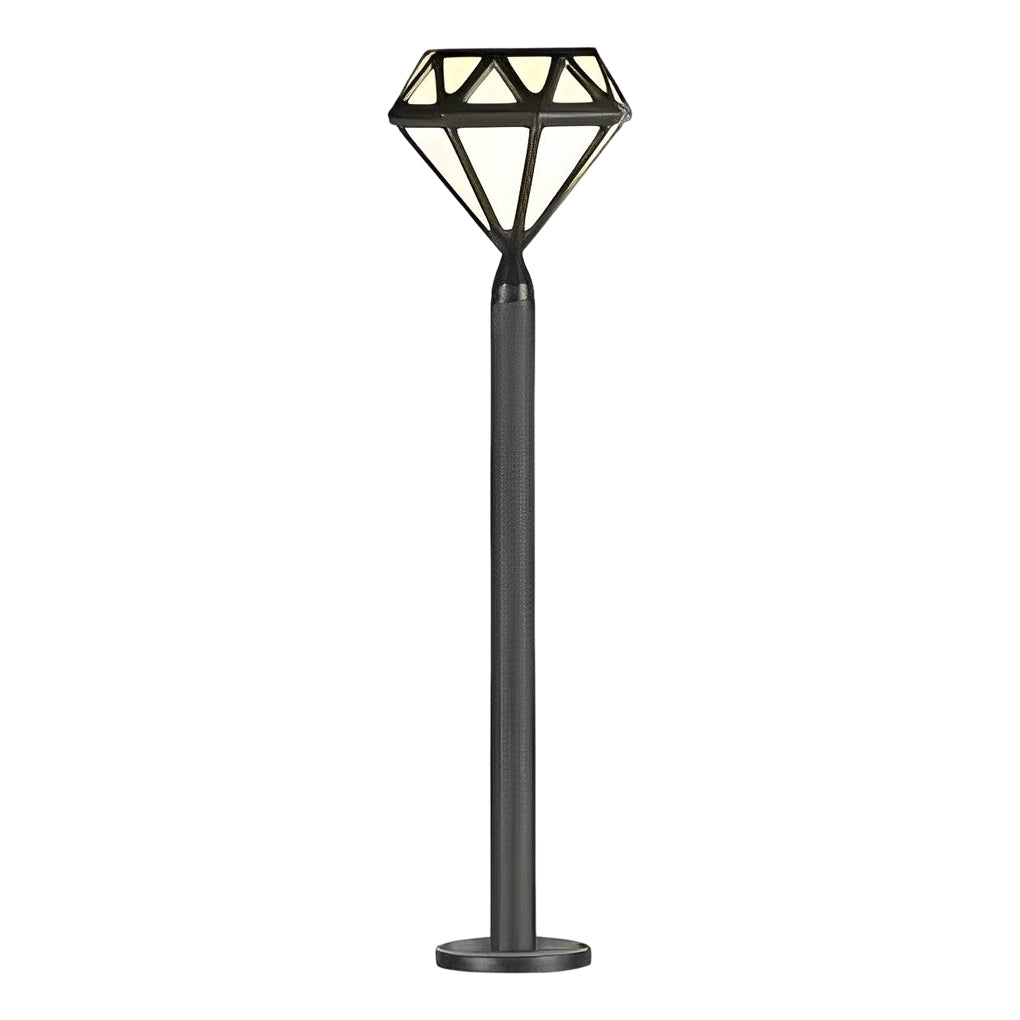 Geometric Waterproof LED Intelligent Stable Black Contemporary Lawn Lamp, Outdoor Wall Light, detail 7