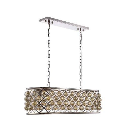 Madison Polished Nickel Six-Light Pendant with Golden