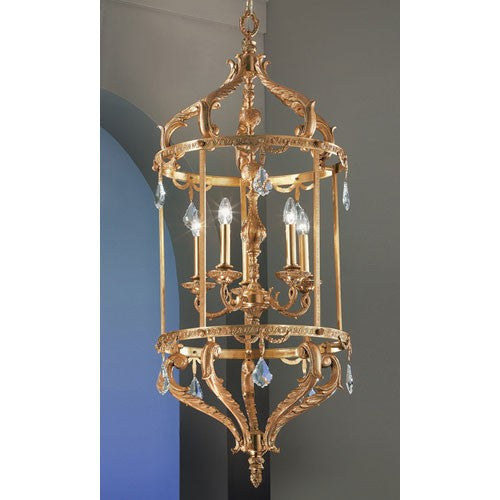 Europa French Gold Five-Light Lantern Pendant Light