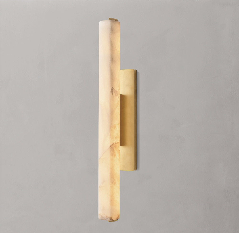 Audubon Alabaster Single Wall Light, Hardwired Wall Sconce, detail 3