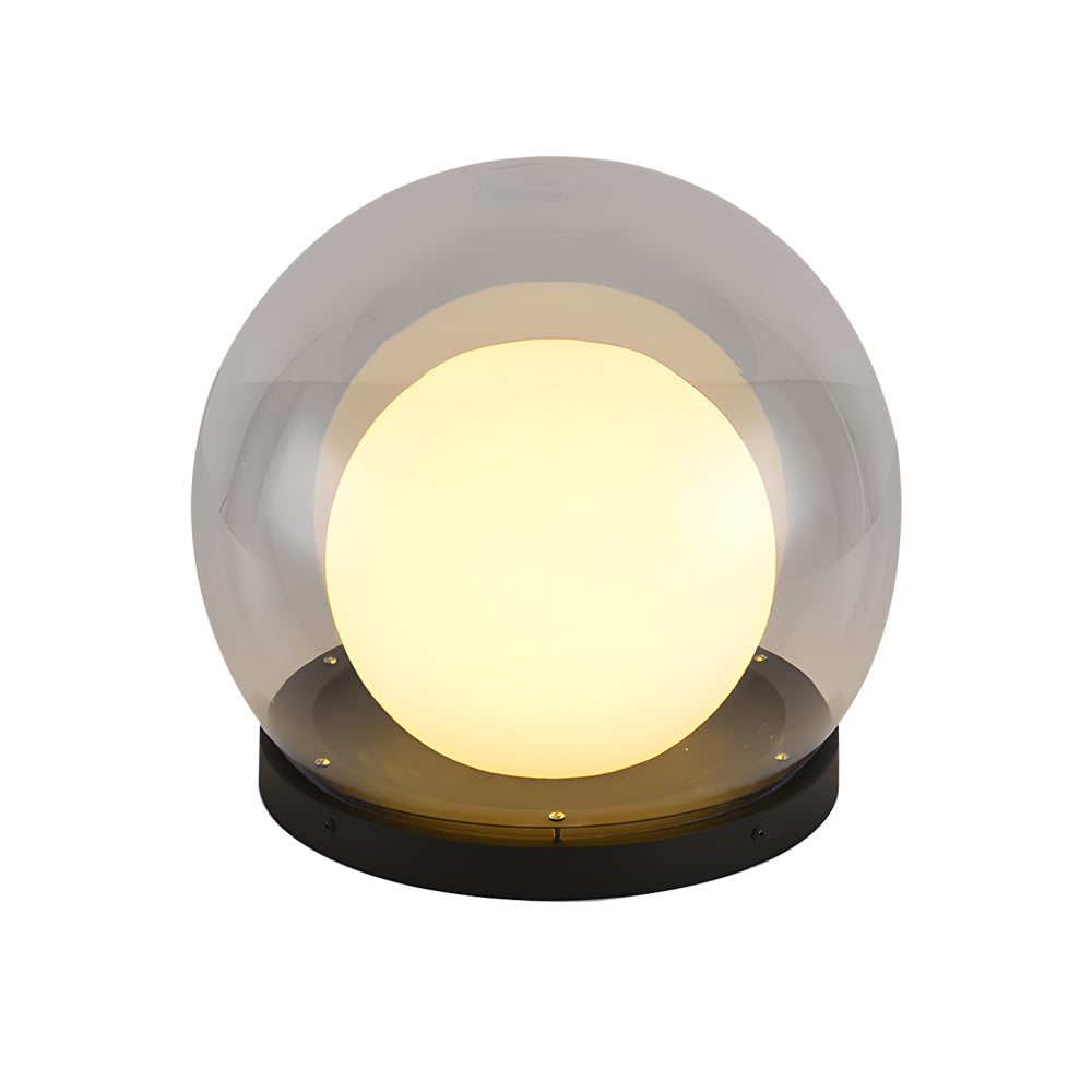 Solar Bubble Lunar Post Light Waterproof Globe Outdoor