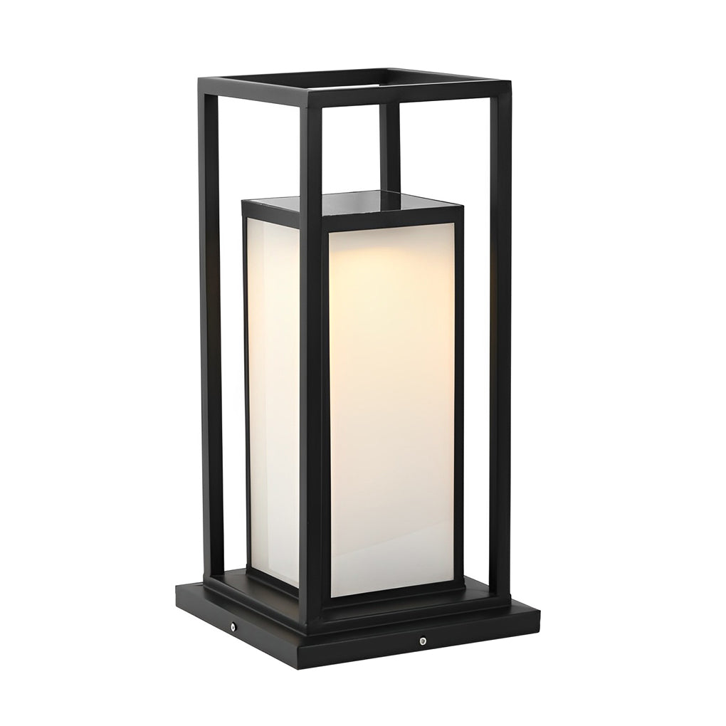 Exterior Waterproof LED Black Contemporary Solar Fence Post Lights Pillar Lamp, Outdoor Wall Light, detail 10