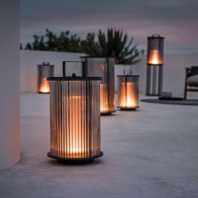 Striped Glass Cylindrical Waterproof Light