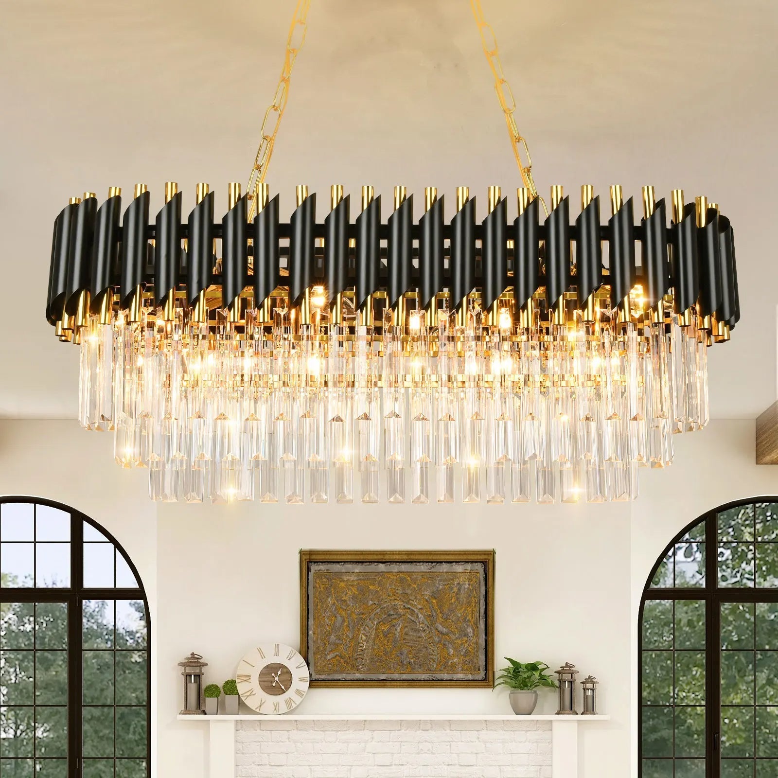 Verano Crystal Dining Room Light Fixture Chandelier