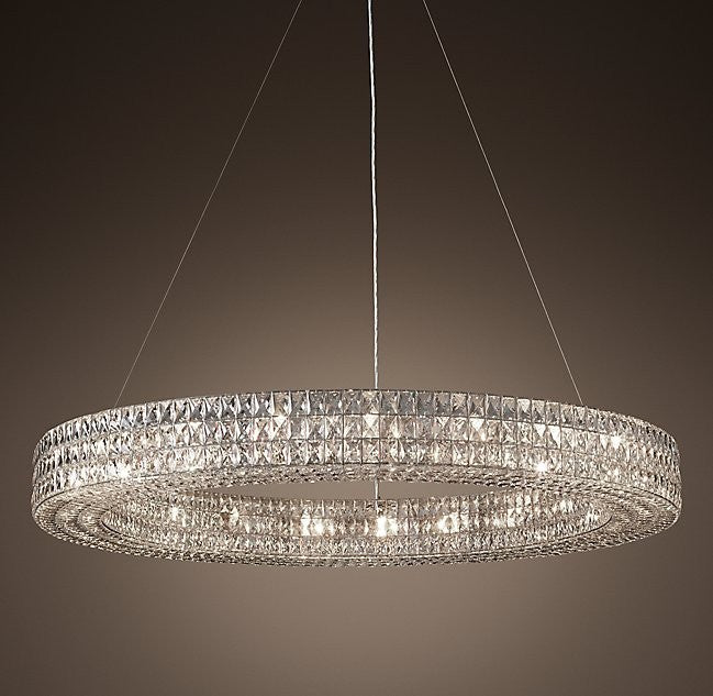 Modern 20 Lights Round Crystal Chandelier