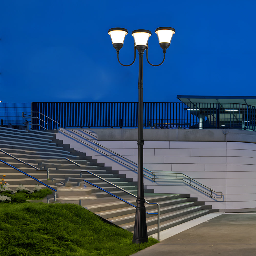 3-Light Black Traditional Outdoor Street Lights