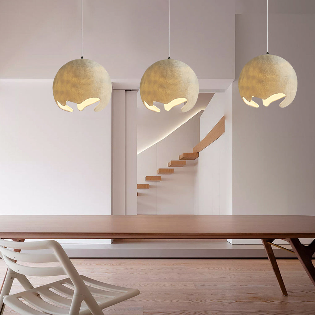 Irregular Ball Creative Ins Creamy White Chandelier