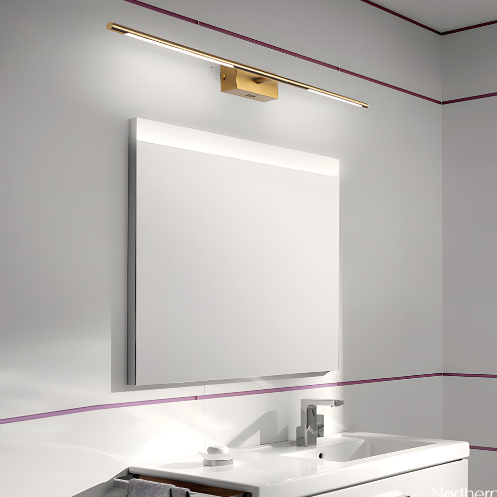 Contemporary Gold LED Bathroom Vanity, detail angle 3, Tianguang Select