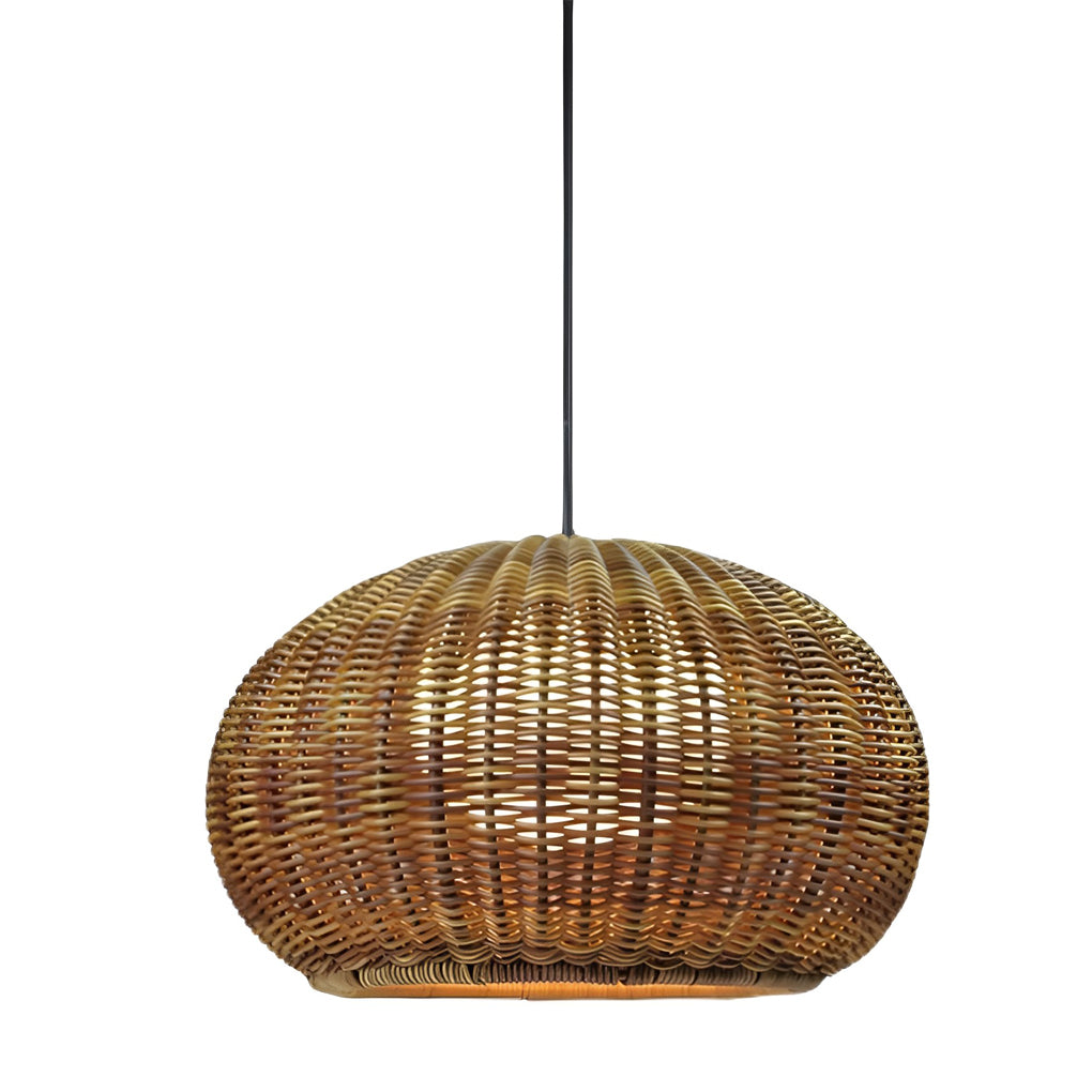 Lantern Shaped Waterproof Rattan Outdoor Chandelier