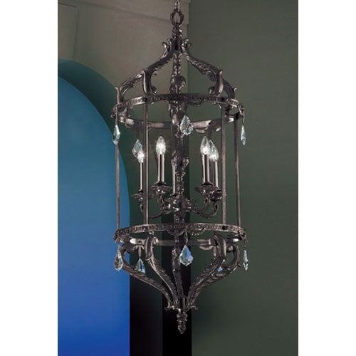 Europa Matte Bronze Five-Light Lantern Pendant Light