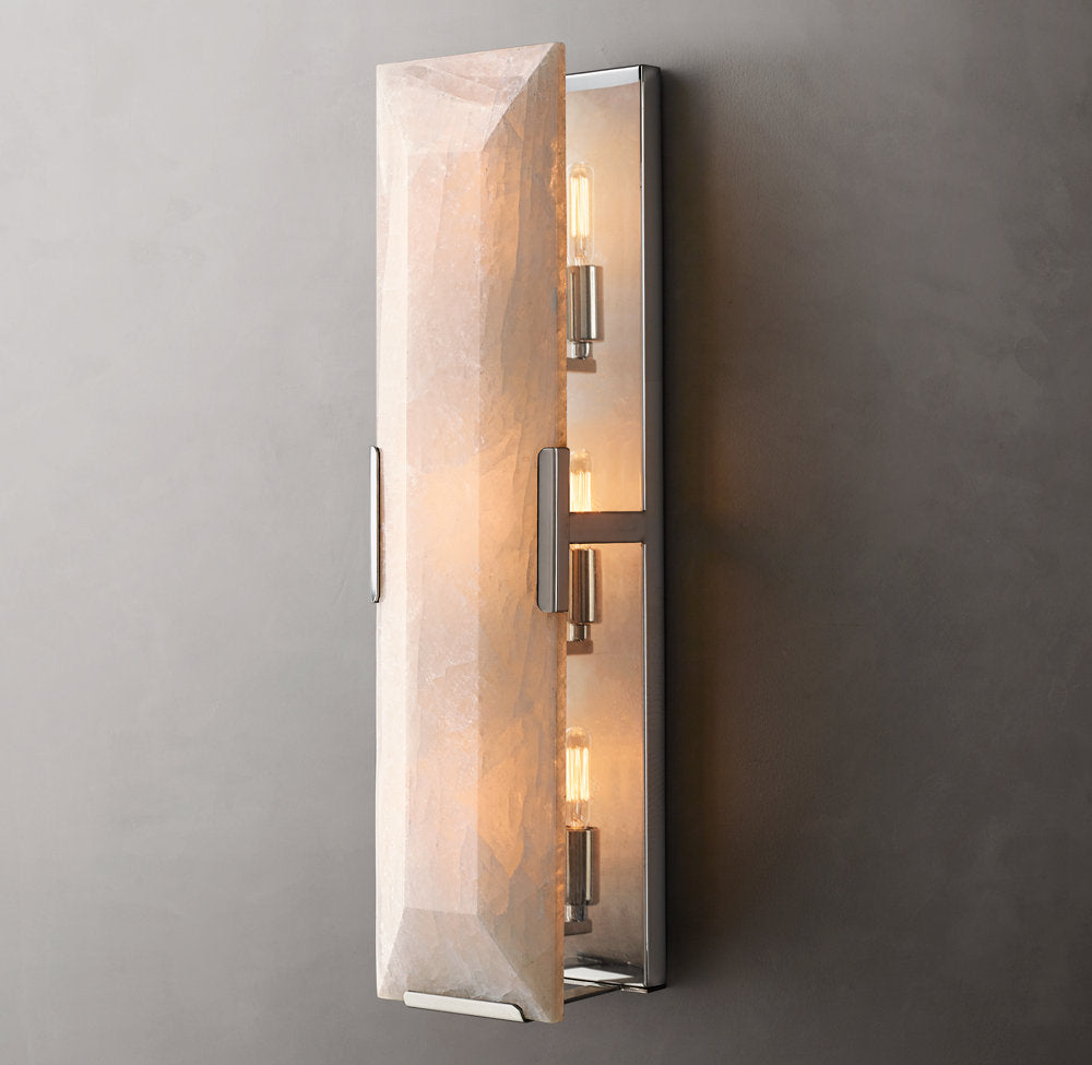 Harlow Calcite Linear Wall Light, Bedroom Wall Sconce, detail 14