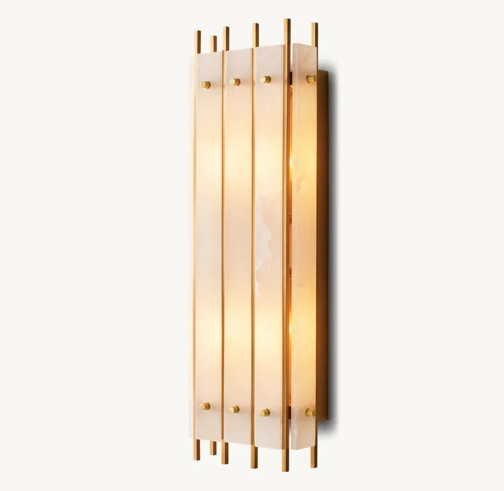 San Marco Alabaster Grand Box Sconce, Bedroom Wall Sconce, detail 7