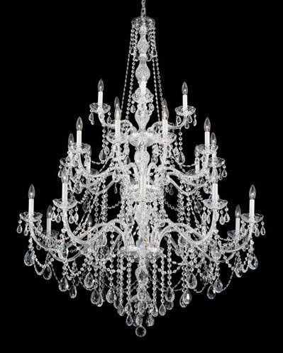 Silver 25-Light Clear Heritage Handcut 44.5W Chandelier