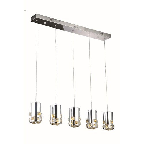 Broadway Royal Cut Crystal Chrome LED Pendant Light