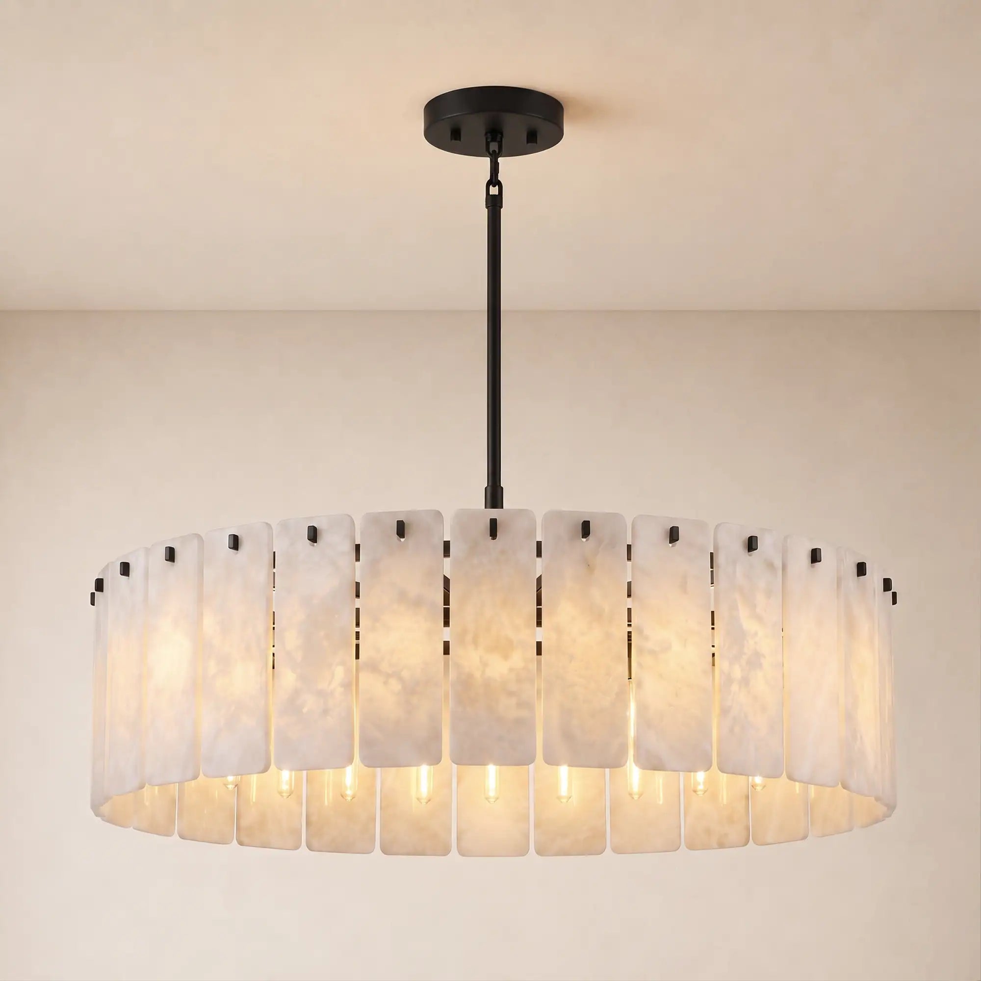 Lunara Alabaster Round Chandelier