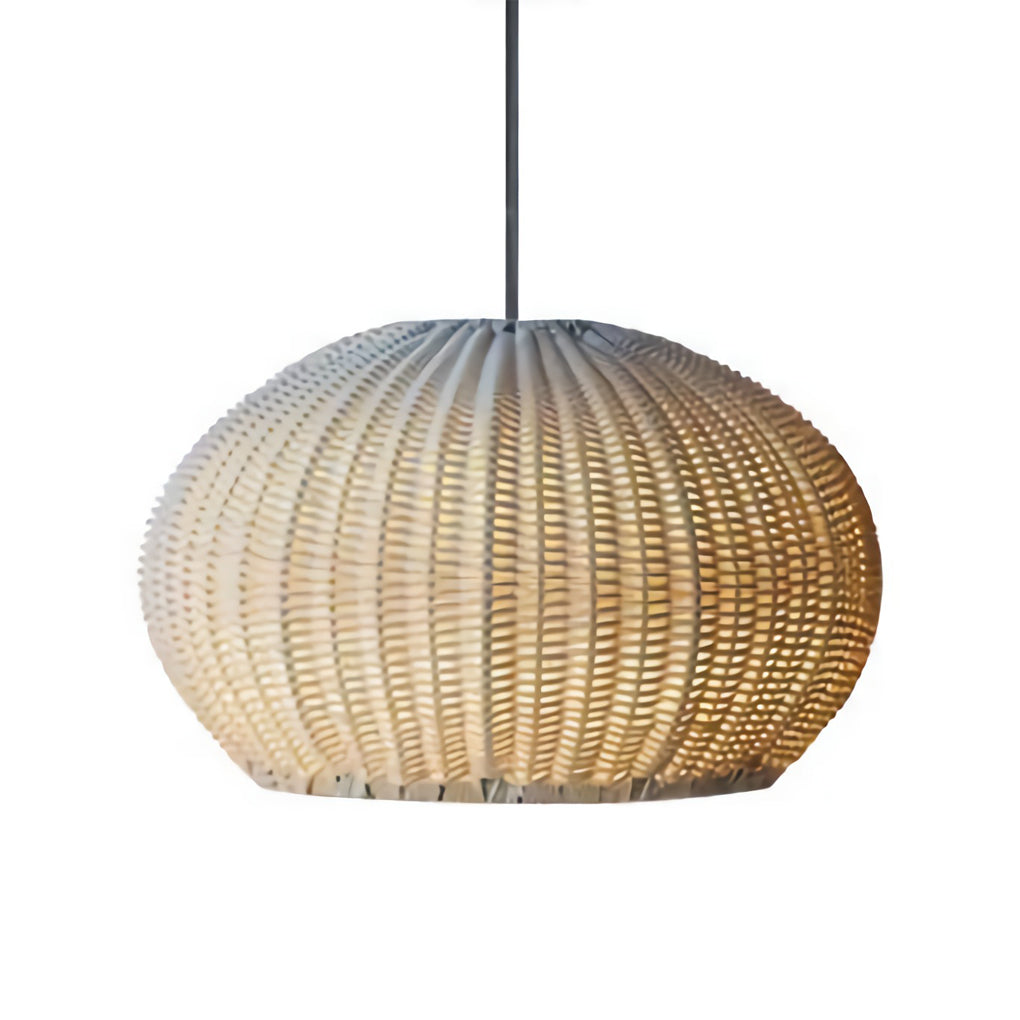 Lantern Shaped Waterproof Rattan Outdoor Chandelier